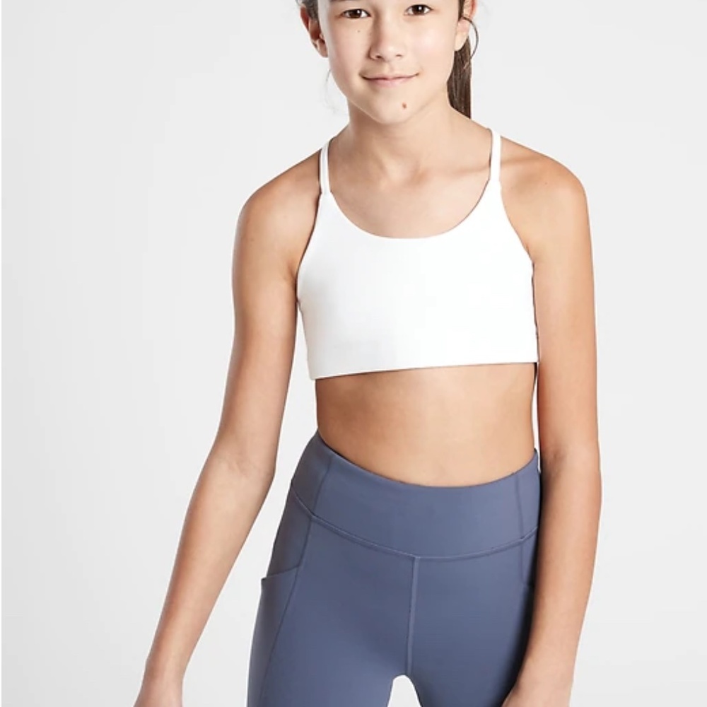 NWT Athleta Girl Take It Easy Bra - White